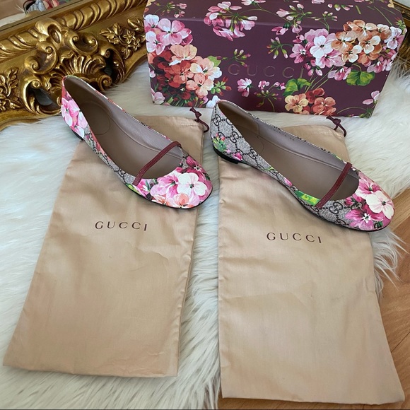 Gucci Bloom Mary Jane  Ballerina Flat - Picture 10 of 16